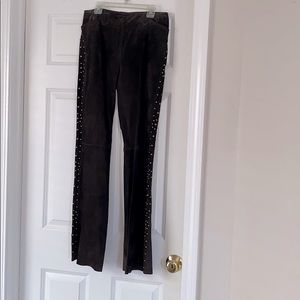 BCBGMaxAzria 100% Brown Leather Pants